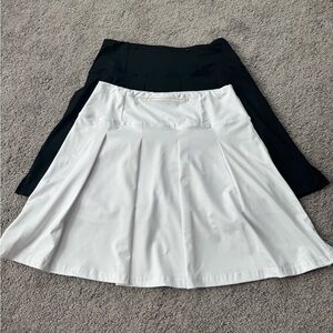 2 Black and White Women's Skorts